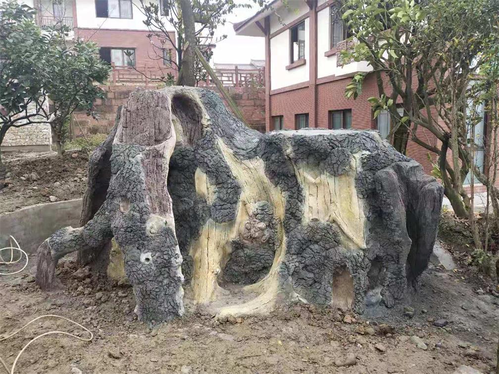 雙流勝利鎮白塔社區仿木樹樁案例